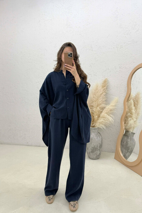 SHIRT + TROUSERS WOMAN SET BLUE/BLU 