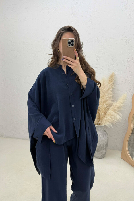 SHIRT + TROUSERS WOMAN SET BLUE/BLU - 4
