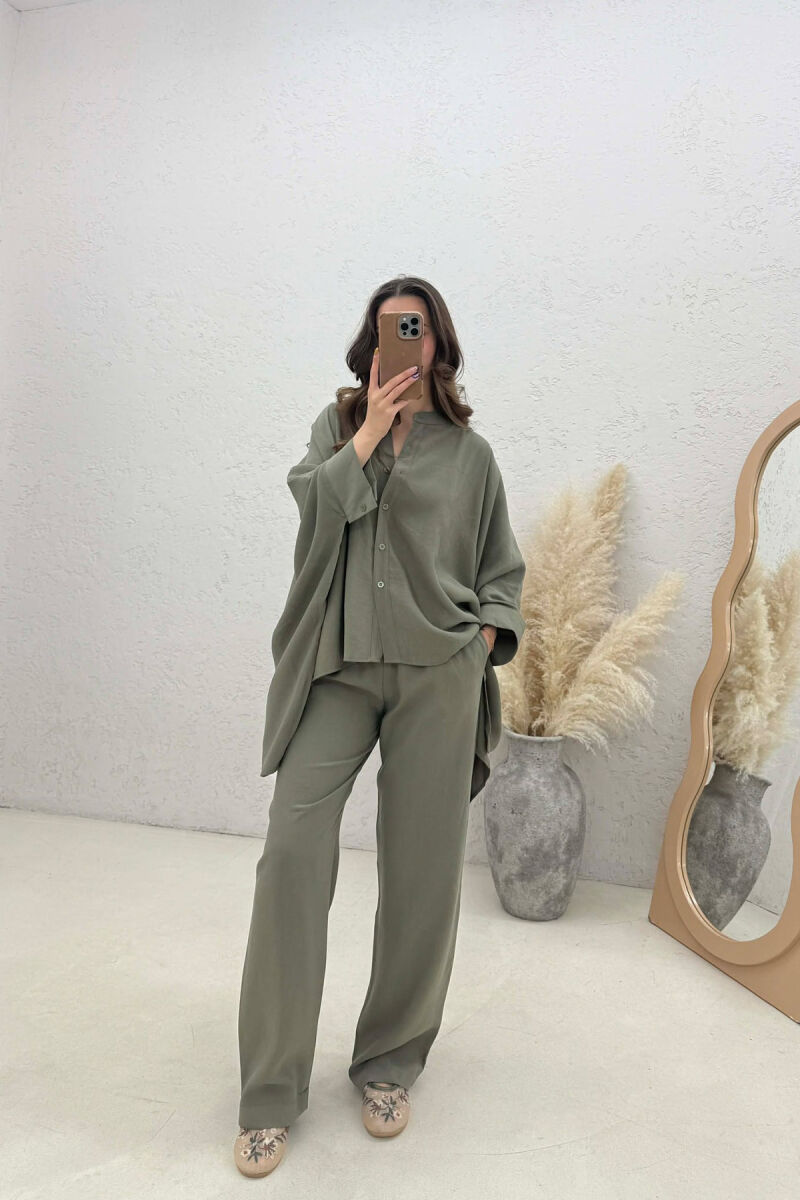 SHIRT + TROUSERS WOMAN SET GREEN/JESHILE - 1