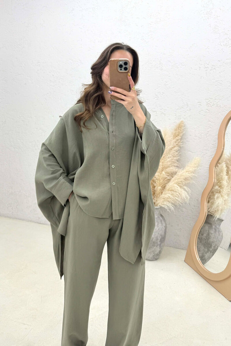 SHIRT + TROUSERS WOMAN SET GREEN/JESHILE - 3