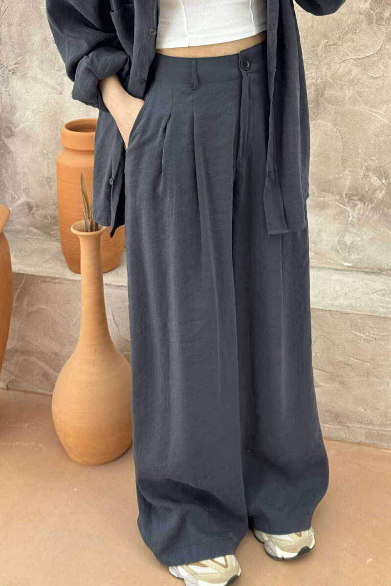 SHIRT+TROUSERS WOMEN SET IN DARK GREY COLOR - 5