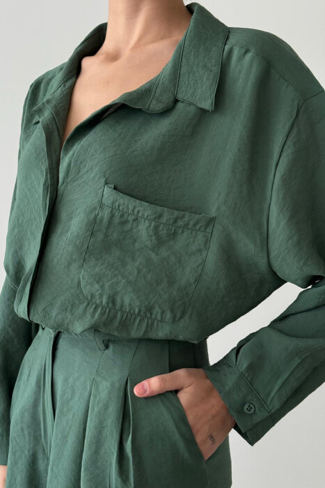 SHIRT+TROUSERS WOMEN SET IN GREEN COLOR - 5