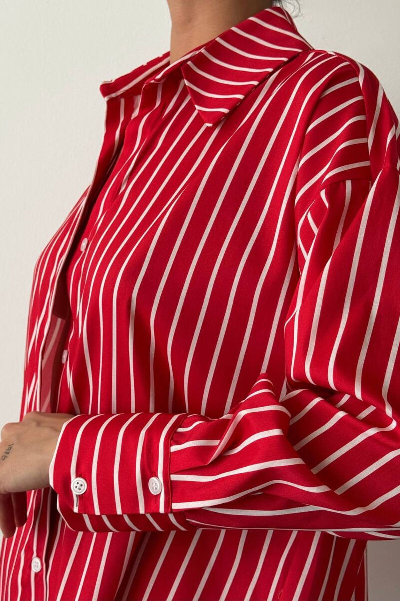 SHIRTS WITH WHITE HORIZONTAL LINES WOMAN RED/E KUQE - 6