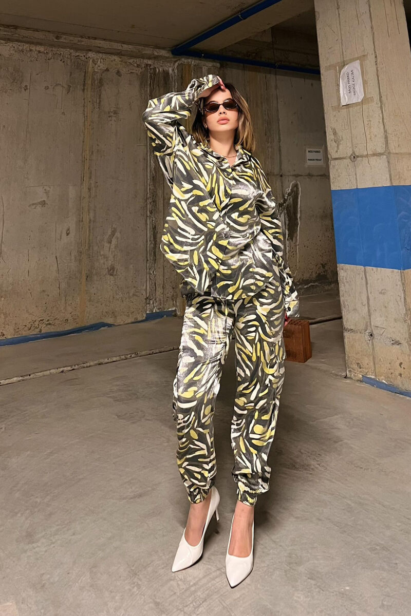 SHIRT+TROUSERS DIFFERENT DESIGN WOMEN SET GREY/GRI - 1