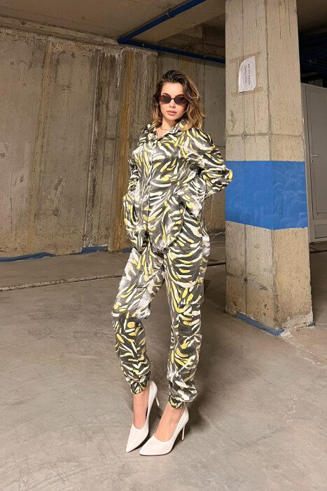 SHIRT+TROUSERS DIFFERENT DESIGN WOMEN SET GREY/GRI - 5
