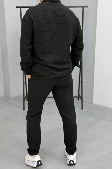 SHIRT+TROUSERS ONE COLOR MEN SET BLACK/ E ZEZE - 4