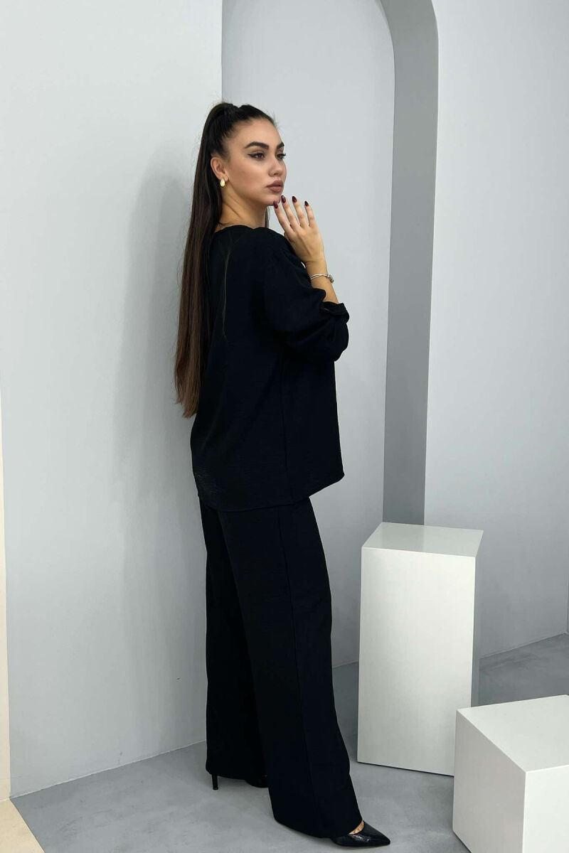 SHIRT+TROUSERS ONE COLOR WOMAN SET BLACK/ E ZEZE - 6