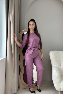 SHIRT+TROUSERS ONE COLOR WOMAN SET PURPLE/LEJLA 