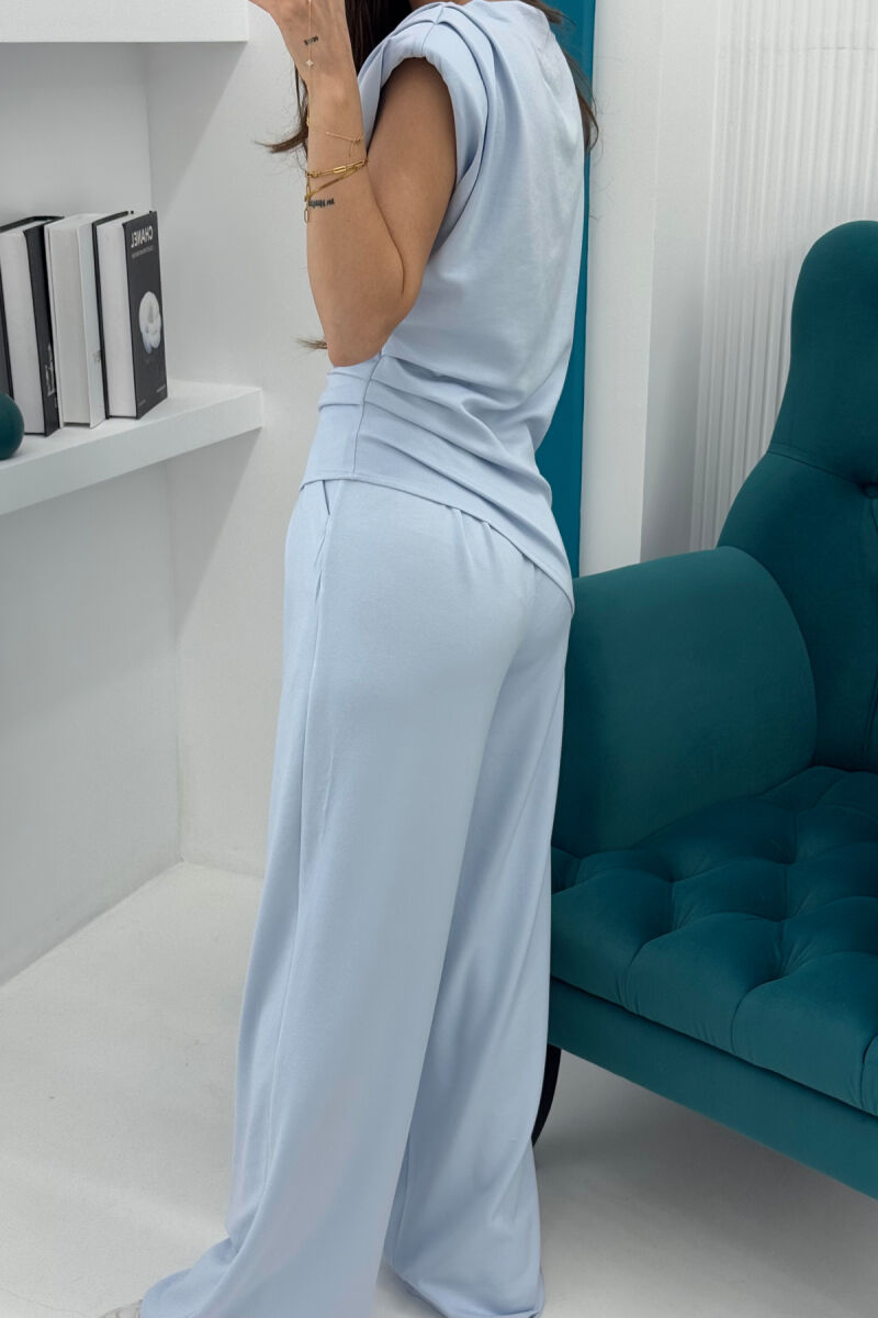 SHIRT+TROUSERS ONE COLOR WOMEN SET LIGHTBLUE/BZ - 4