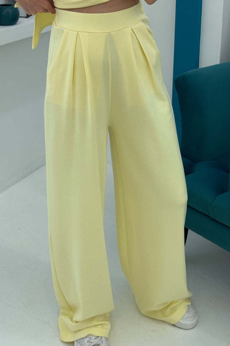 SHIRT+TROUSERS ONE COLOR WOMEN SET YELLOW/E VERDHE - 3