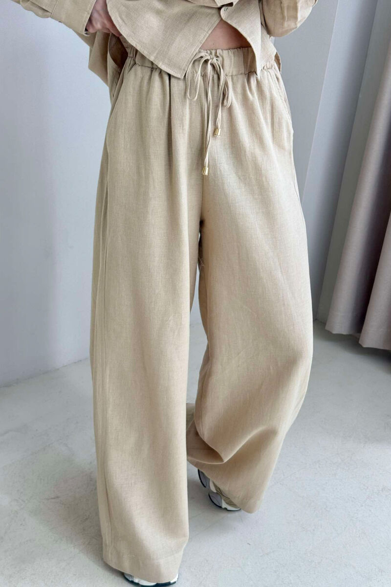 SHIRT+TROUSERS POCKET WOMAN SET BEIGE/BEZHE - 4