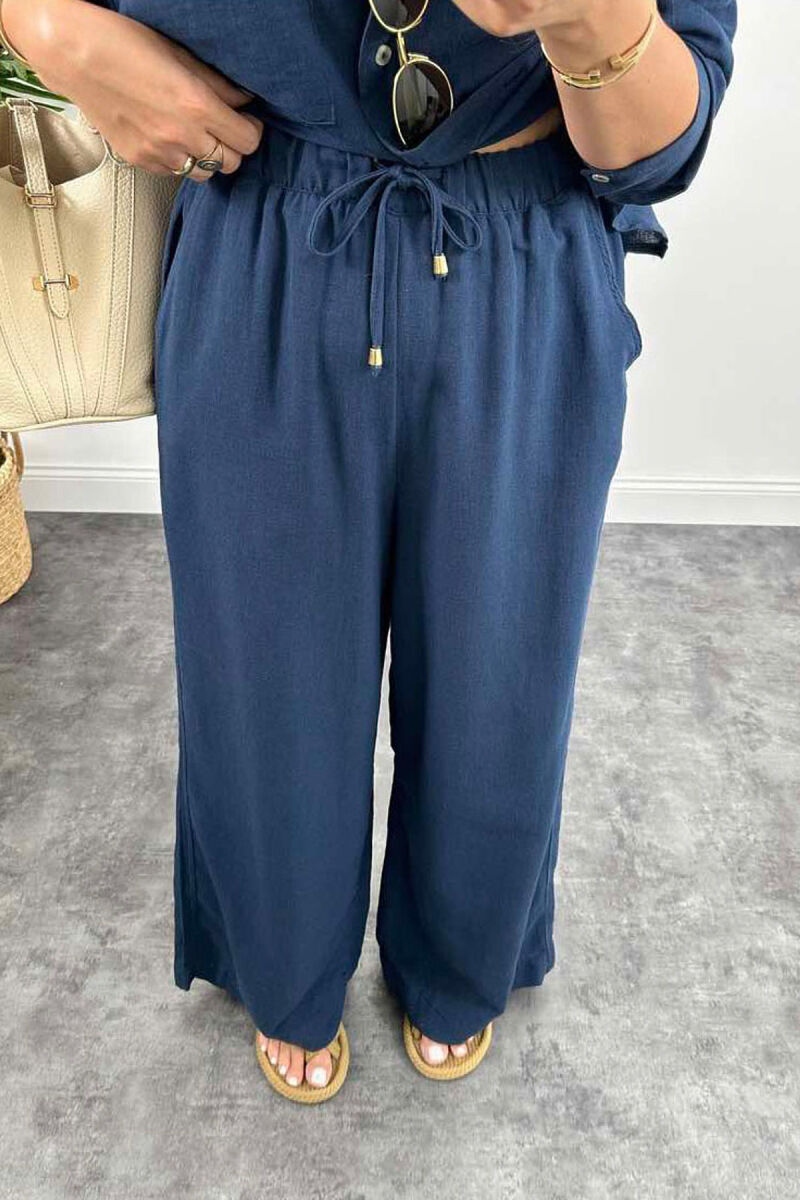 SHIRT+TROUSERS POCKET WOMAN SET BLUE/BLU - 3