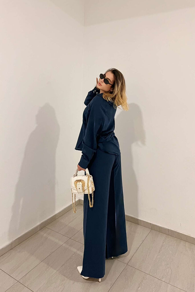 SHIRT+TROUSERS POCKET WOMAN SET BLUE/BLU - 3