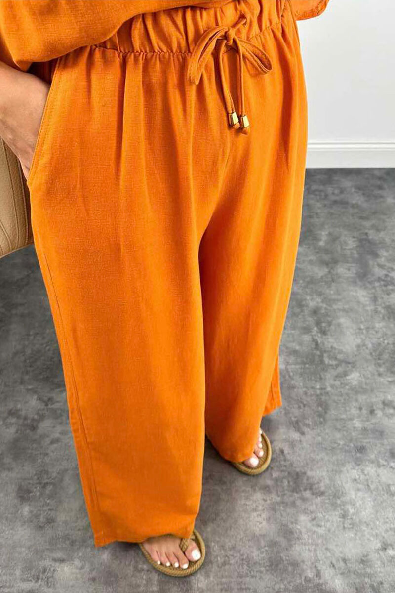 SHIRT+TROUSERS POCKET WOMAN SET ORANGE/PORTOKALLI - 6