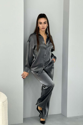 SHIRT+TROUSERS SPARKLE WOMAN SET DARK GREY/GEE 