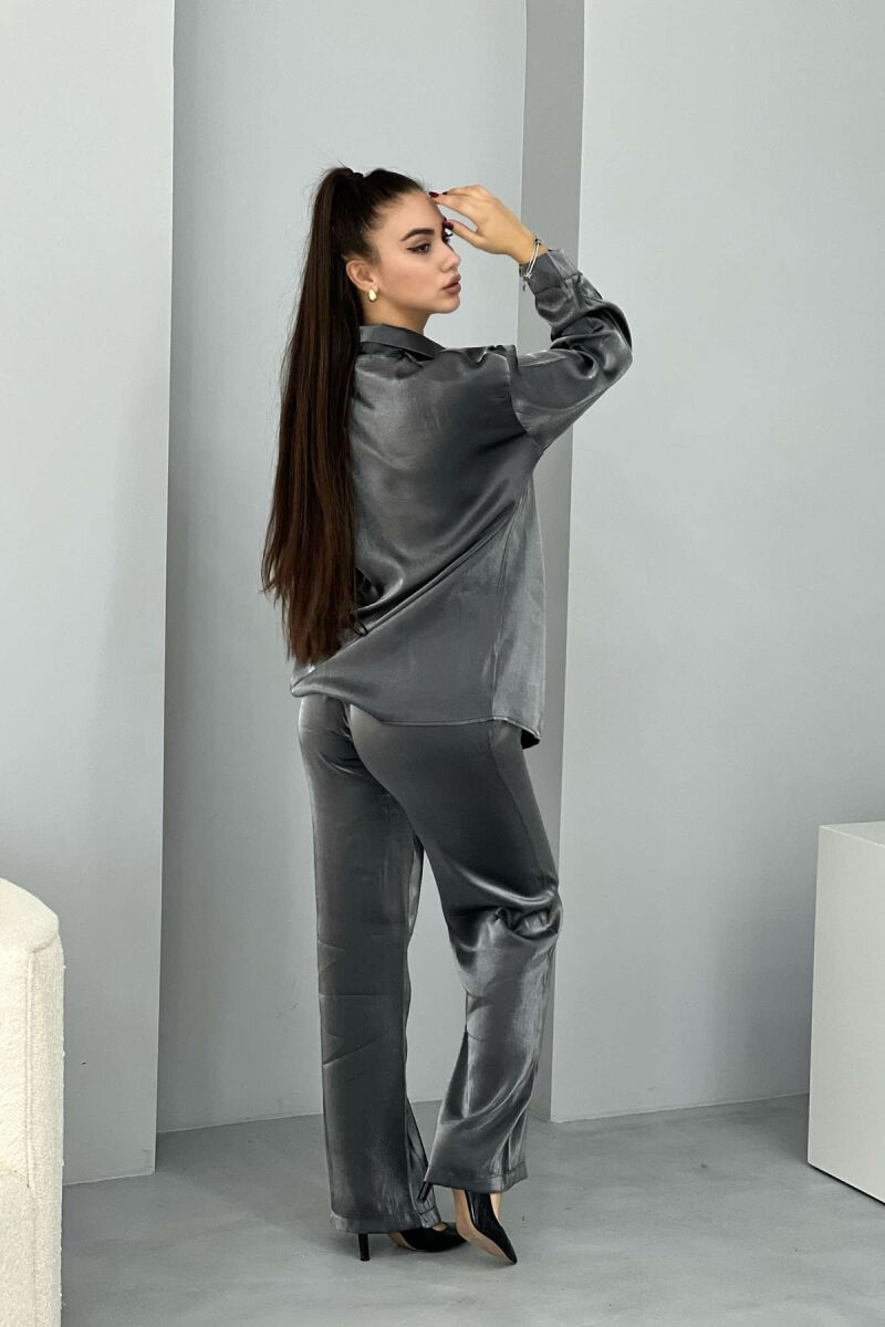 SHIRT+TROUSERS SPARKLE WOMAN SET DARK GREY/GEE - 2