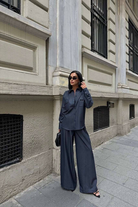 SET NJË NGJYRËSH PËR FEMRA NË NGJYRËN BLU - KLAUDIO FASHION