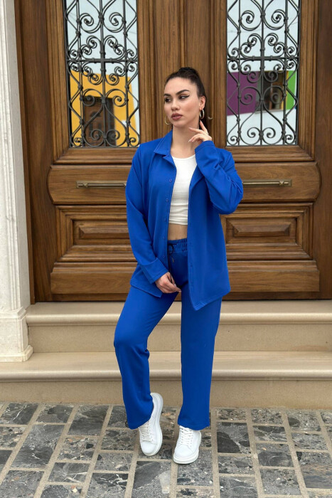 SHIRT+TROUSERS WOMAN SET BLUE/BLU 