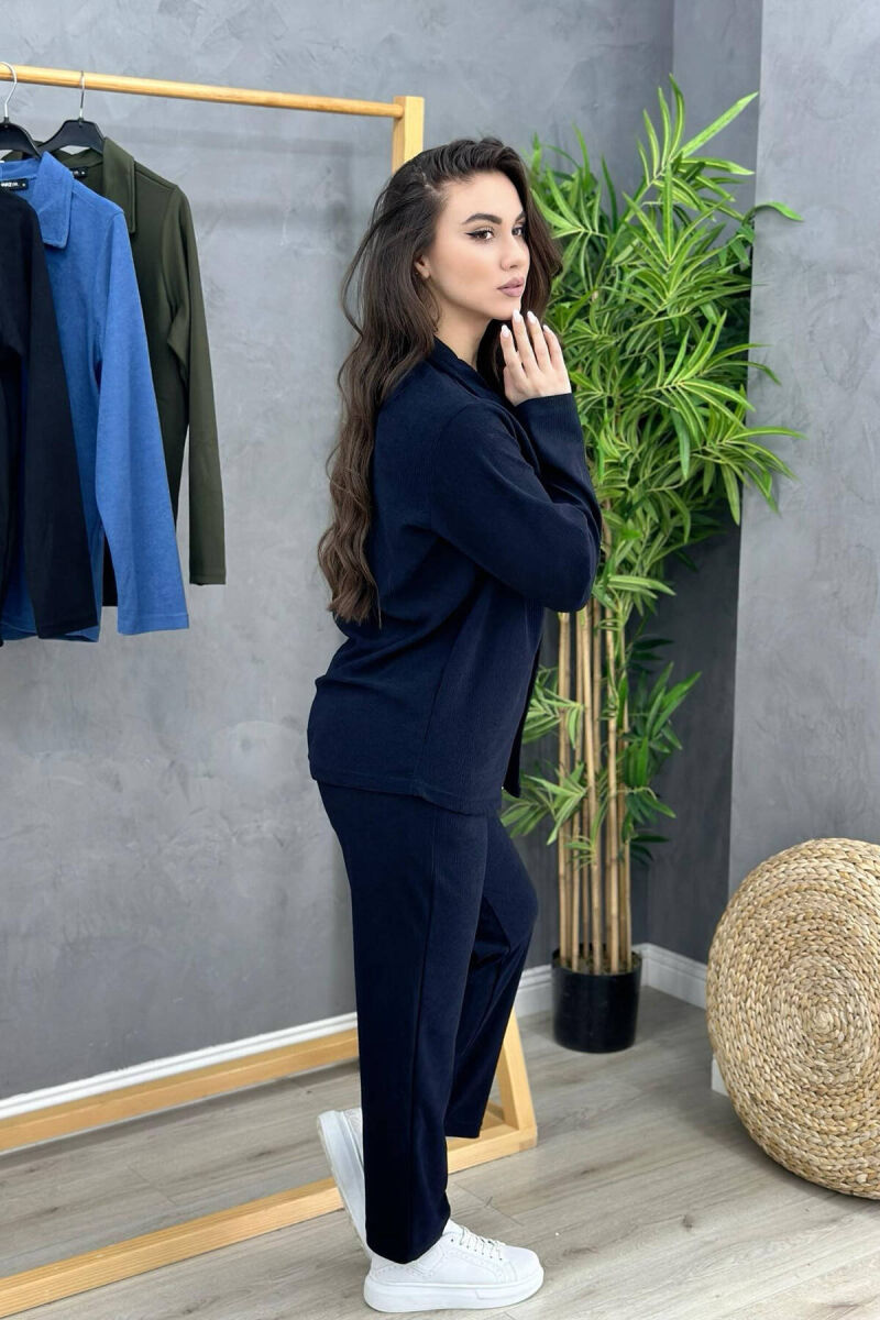 SHIRT+TROUSERS WOMAN SET DARK BLUE/BEE - 3