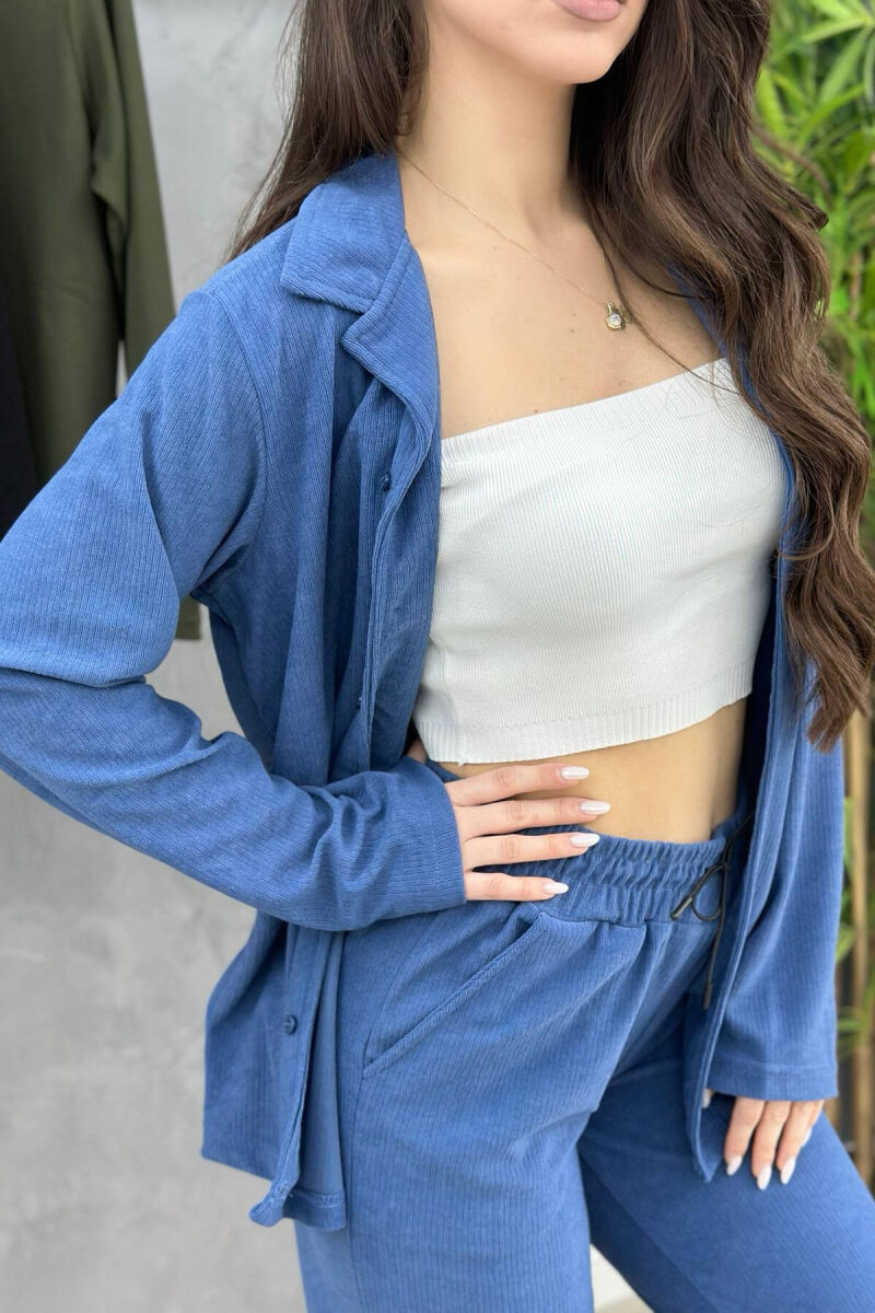 SHIRT+TROUSERS WOMAN SET LIGHTBLUE/BZ - 3