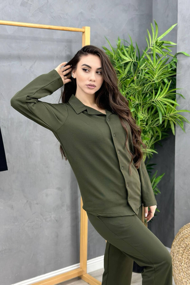 SHIRT+TROUSERS WOMAN SET OLIVE/ULLI - 2