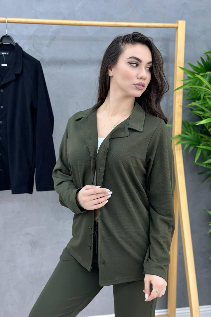 SHIRT+TROUSERS WOMAN SET OLIVE/ULLI - 3