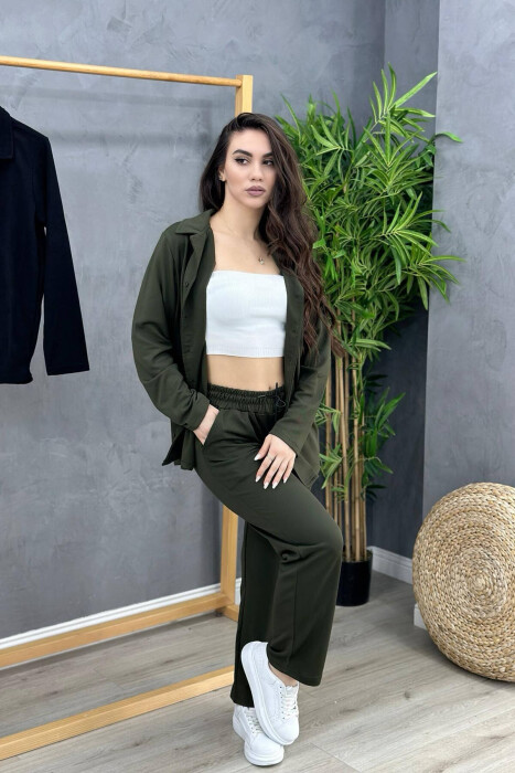SHIRT+TROUSERS WOMAN SET OLIVE/ULLI - 4