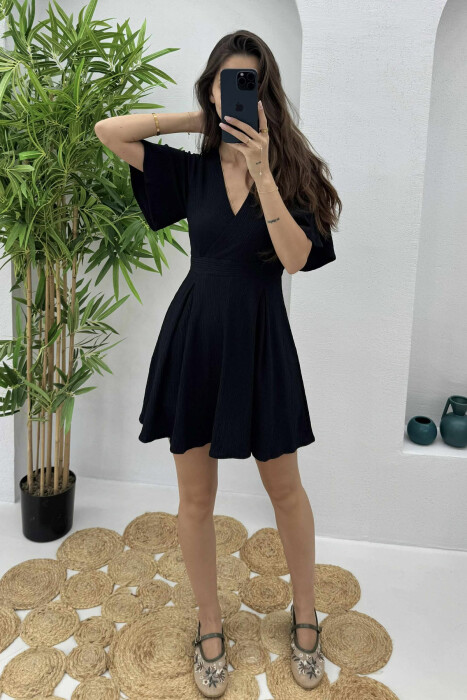 SHORT BELT DRESS BLACK/ E ZEZE - 1