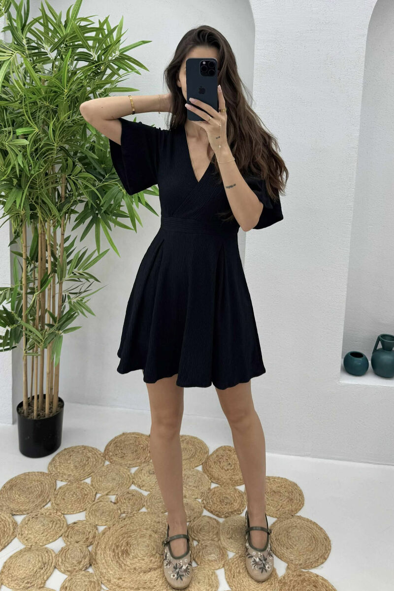 SHORT BELT DRESS BLACK/ E ZEZE - 1