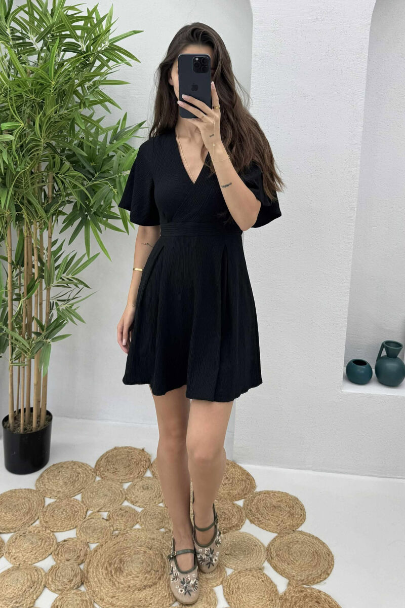 SHORT BELT DRESS BLACK/ E ZEZE - 2