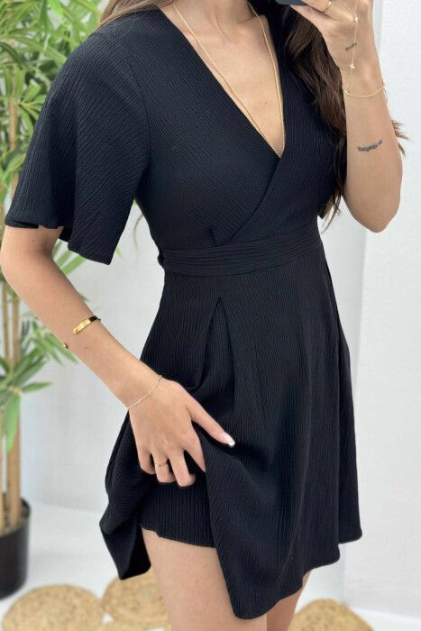 SHORT BELT DRESS BLACK/ E ZEZE - 3