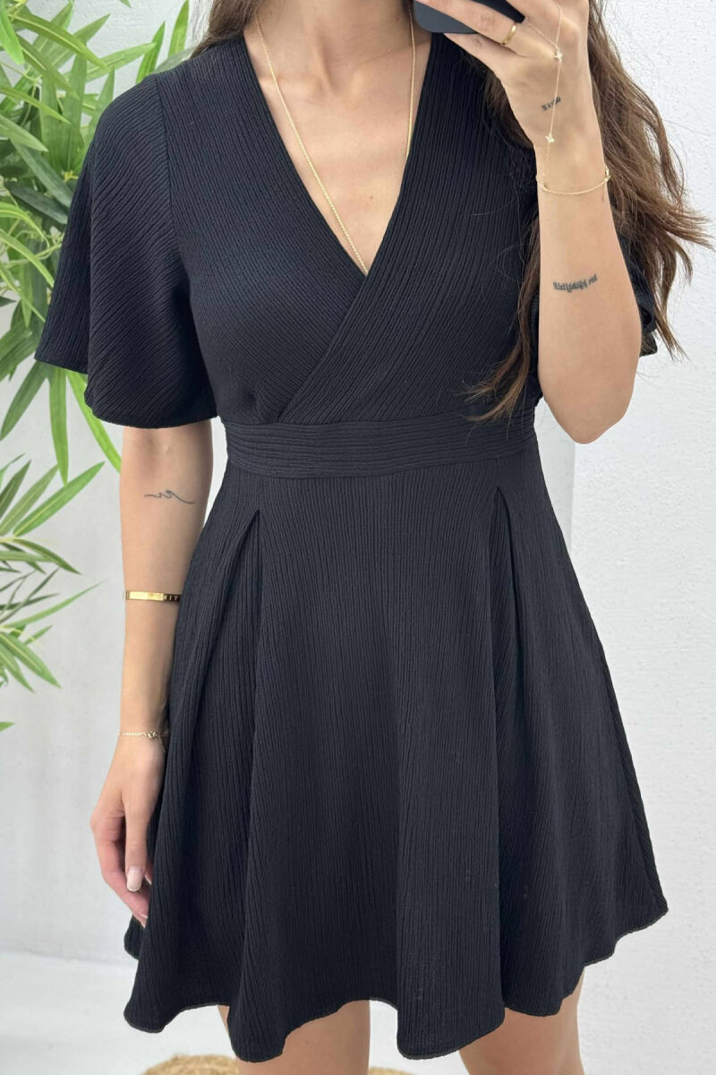SHORT BELT DRESS BLACK/ E ZEZE - 4