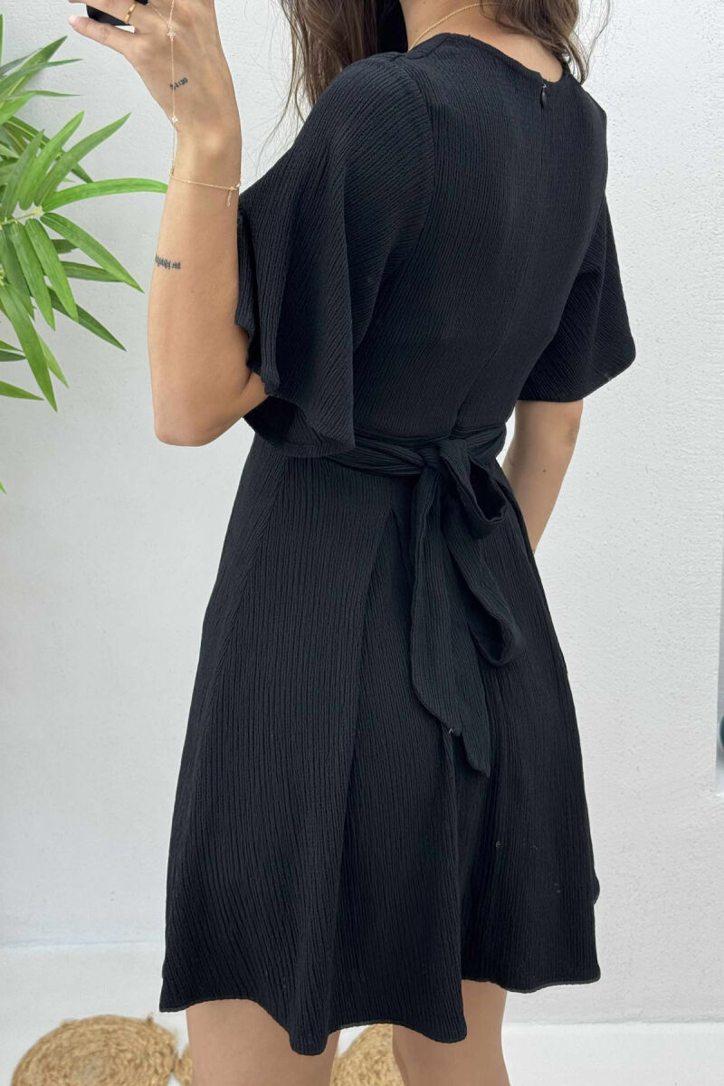 SHORT BELT DRESS BLACK/ E ZEZE - 5