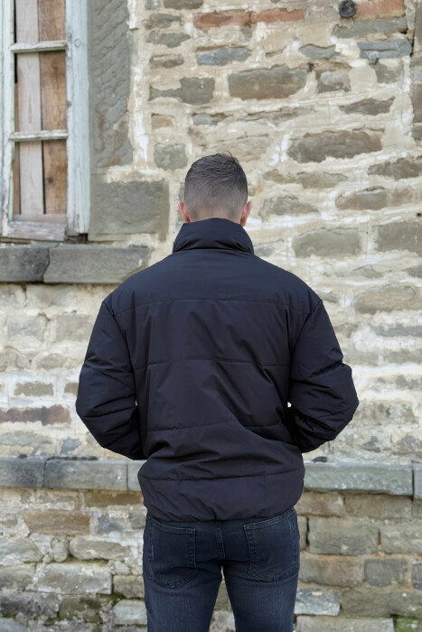 SHORT DOWN ONE COLOR MEN PUFFER JACKET BLACK/ E ZEZE - 5