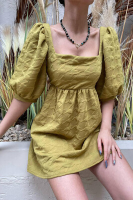 SHORT ONE COLOR DRESS OLIVE/ULLI 