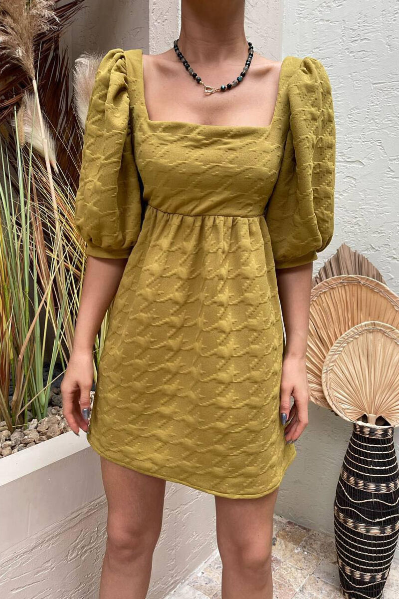 SHORT ONE COLOR DRESS OLIVE/ULLI - 2