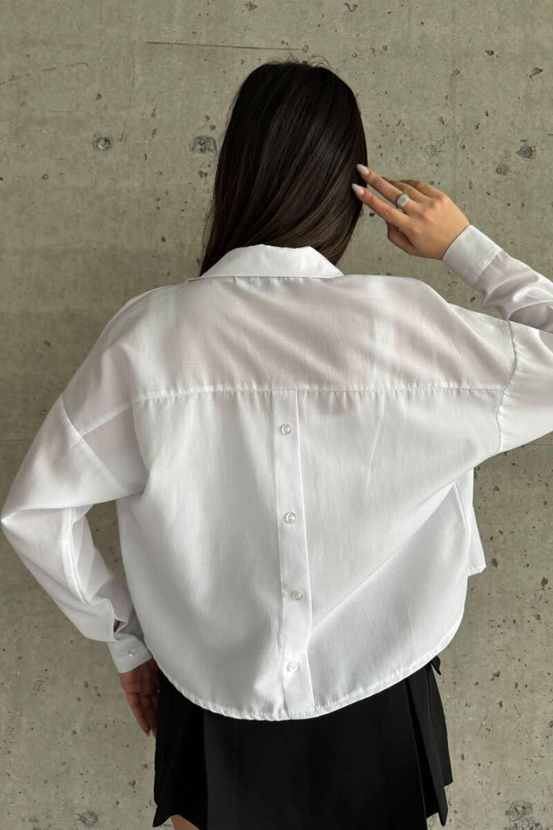 SHORT ONE COLOR WOMAN SHIRT WHITE-E BARDHE - 3