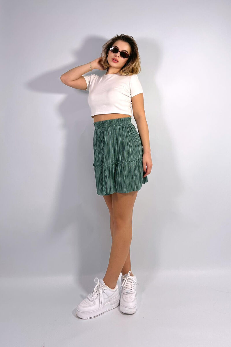 SHORT ONE COLOR WOMAN SKIRT MINT/MENTE - 3