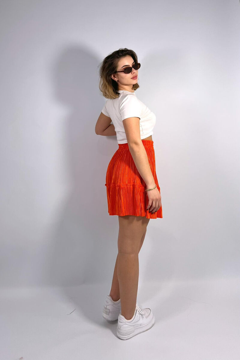 SHORT ONE COLOR WOMAN SKIRT ORANGE/PORTOKALLI - 2