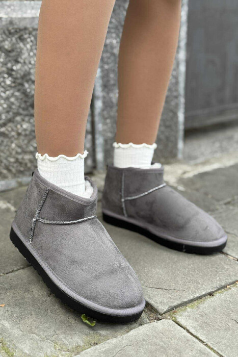 SHORT SIMPLE WOMAN UGG GREY/GRI - KLAUDIO FASHION