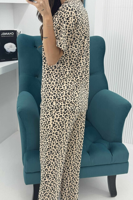 SHORT SLEEVE SHIRT+TROUSERS WOMEN PYJAMAS LEO/LEOPARD - 3