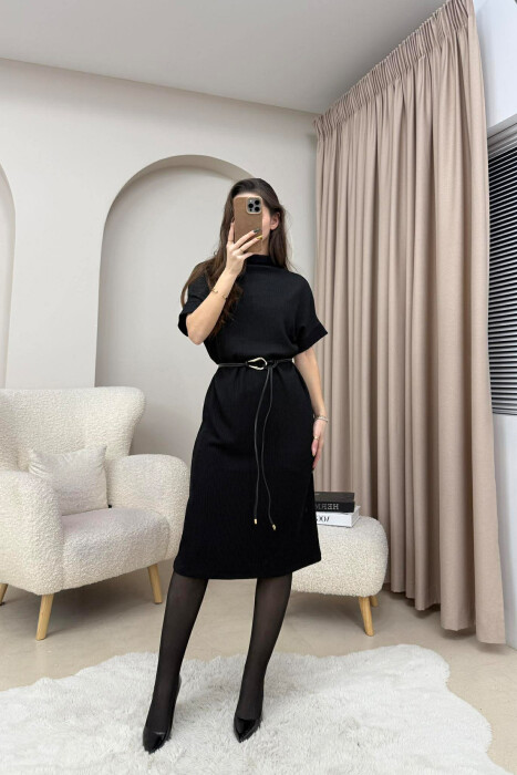 FUSTAN I GJATE ME MENGE TE SHKURTRA DHE ME DETAJIN E LIDHESES PER FEMRA NE NGJYRE TE ZEZE - KLAUDIO FASHION