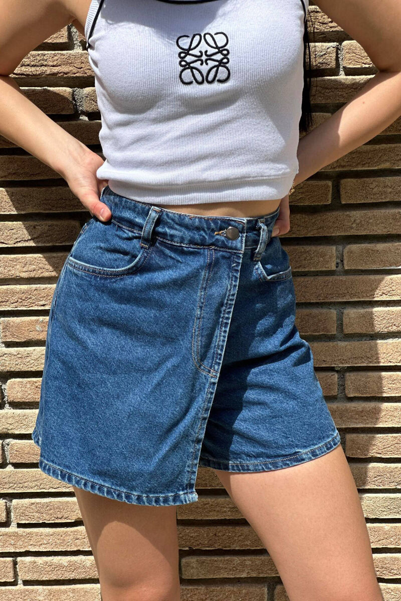 SHORT WOMAN JEANS BLUE/BLU - 1