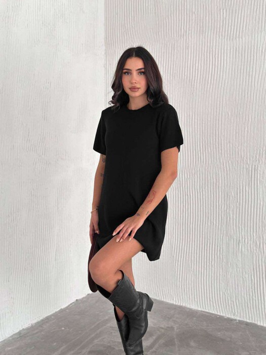 SHORT WOMEN DRESS IN BLACK COLOR - 3