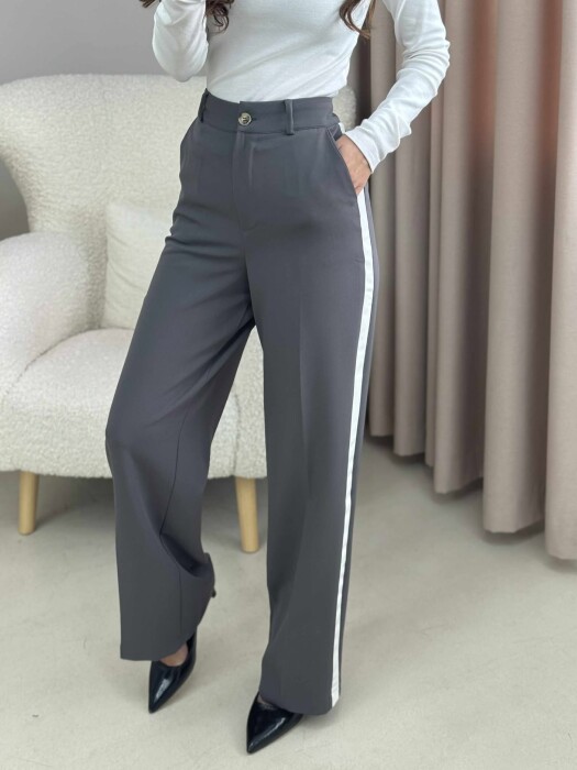 SIDE LINE DESIGN WOMEN TROUSERS GREY/GRI - 5