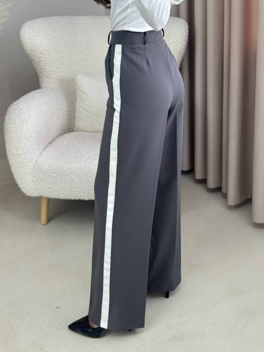 SIDE LINE DESIGN WOMEN TROUSERS GREY/GRI - 7