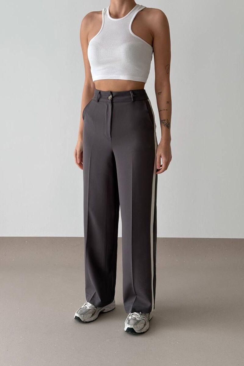 SIDE LINE DESIGN WOMEN TROUSERS GREY/GRI - 6