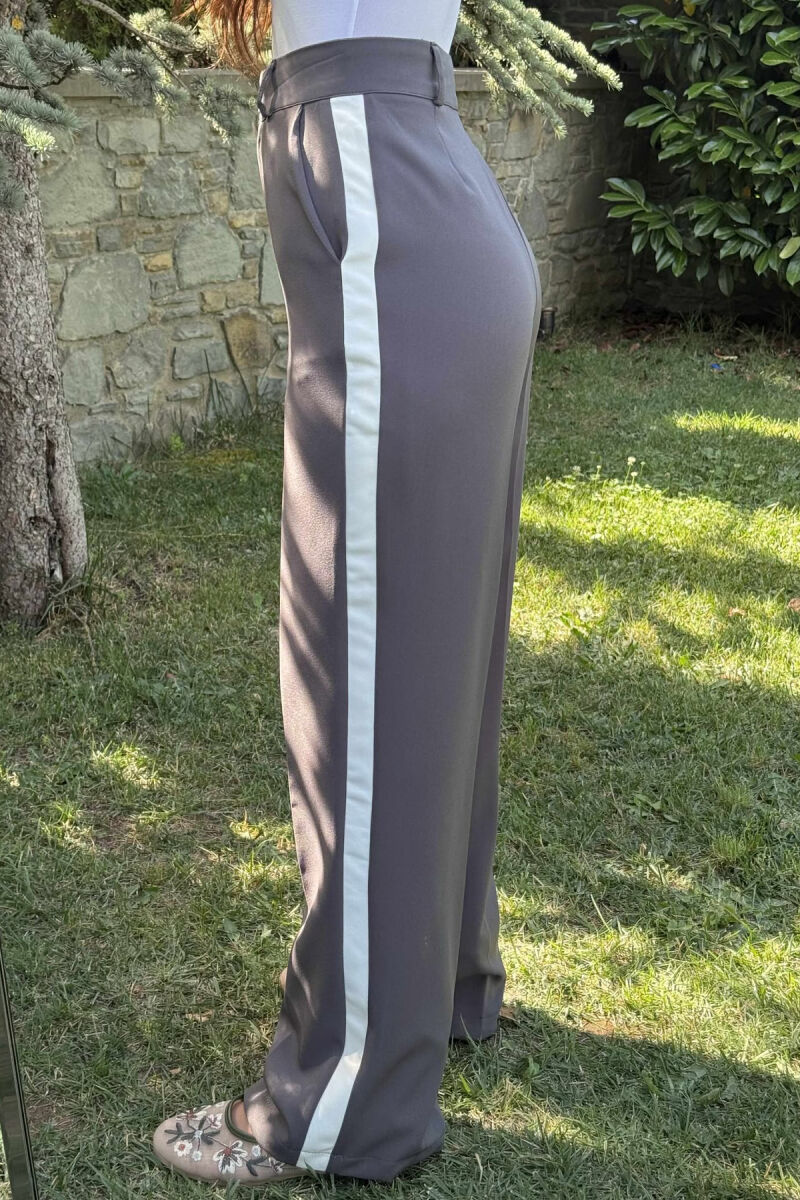 SIDE LINE DESIGN WOMEN TROUSERS GREY/GRI - 5