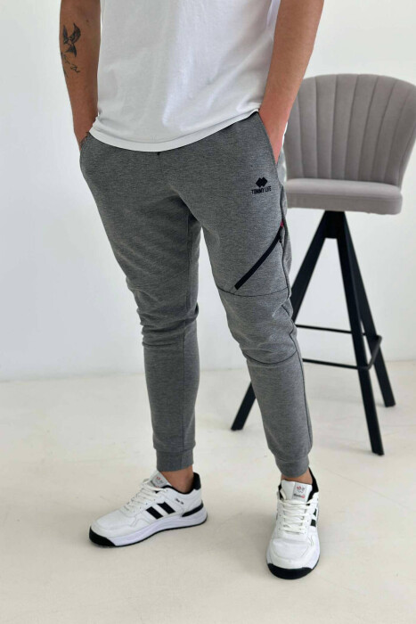 SIDE POCKET MEN SWEATPANTS IN GREY COLOR - 1