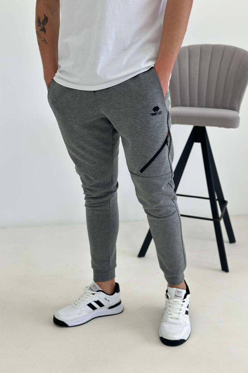 SIDE POCKET MEN SWEATPANTS IN GREY COLOR - 1